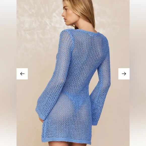 Monday Swimwear MONTEGO MINI DRESS - AZURE PETIT CROCHET — NWT, Size Small! - Picture 2 of 4